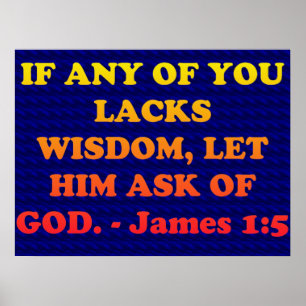 Pôster Bíblia verso de James 1:5.