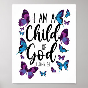 Poster Bíblia Verso Eu Sou Um Filho De Deus 1 John 3:1