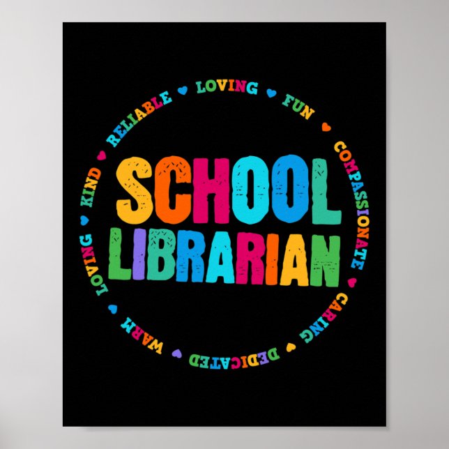 Poster Biblioteca Colorida do Tee Rainbow Colorful (Frente)