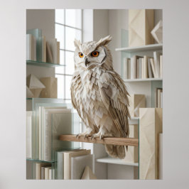 Poster Biblioteca da Coruja Origami