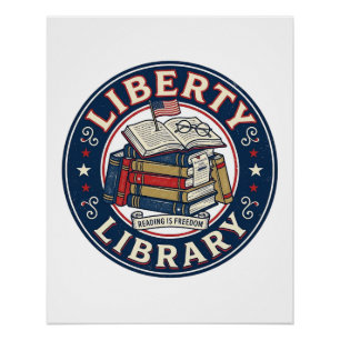 Pôster Biblioteca da Liberdade Patriótica Patriótica Bibl
