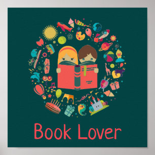 Poster Biblioteca da sala de aula do Book Lover