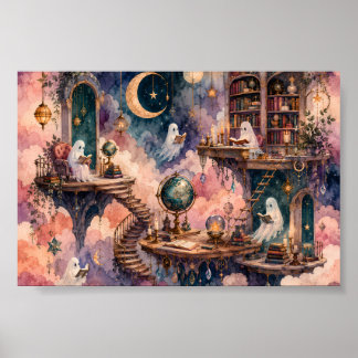 Poster Biblioteca Fantasmagórica e Aconchegante de Arte A