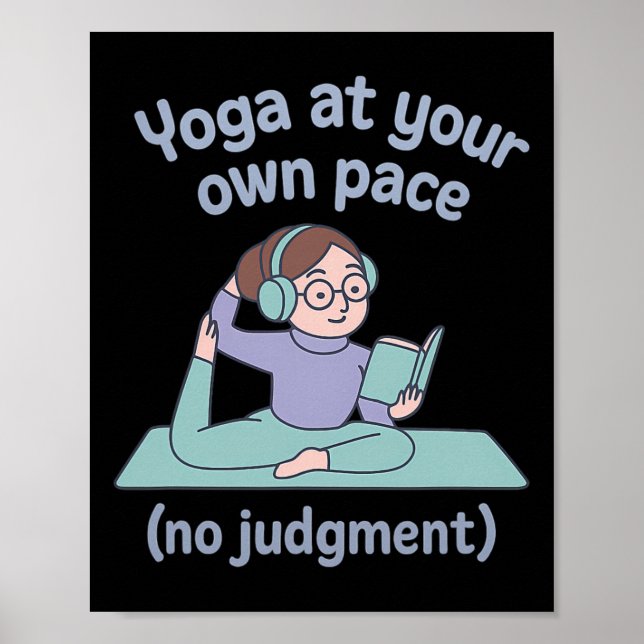 Poster Bibliotecário de desenho animado de mindfulness de (Frente)