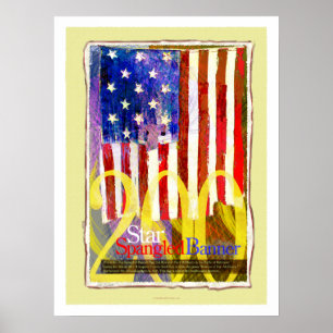 Poster bicentenário da bandeira star spangled
