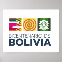 Poster bicentenário da Bolívia