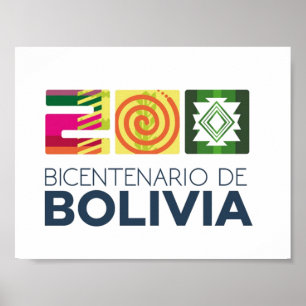 Poster bicentenário da Bolívia