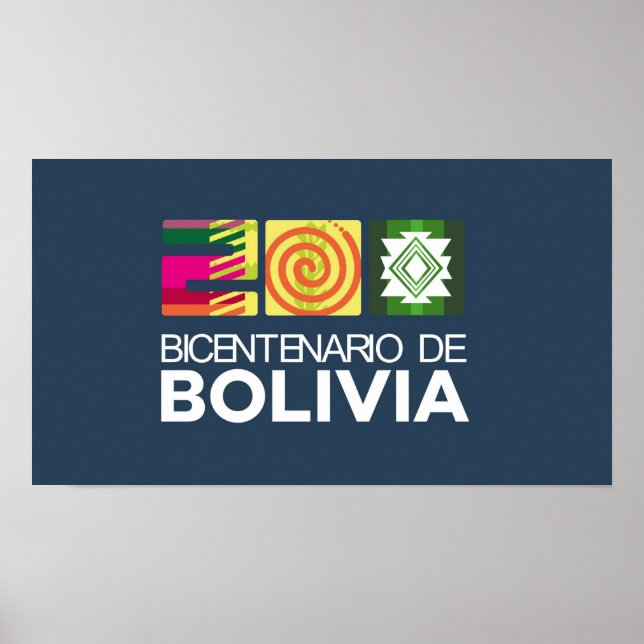 Poster bicentenário da Bolívia (Frente)