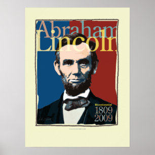 Poster bicentenário de Abraham Lincoln