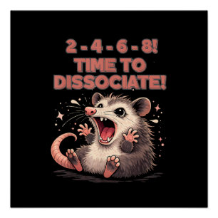 Pôster Bicho-Preguiça Kawaii Fofo É Hora de Dissociar Des