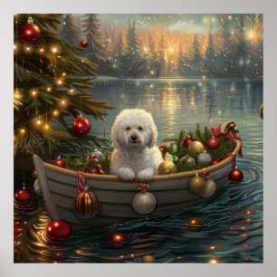 Poster Bichon Frise Natal Festiva Voyage