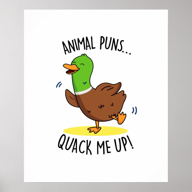 Poster Bichos De Animais Me Enche De Pato Engraçado PUn (Frente)
