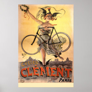 Pôster Bicicleta 1883 de Nouveau da arte do vintage