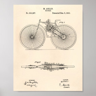 Poster Bicicleta 1893, Anterior Arte Patente