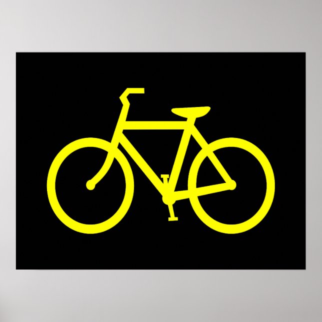 Pôster Bicicleta Amarela (Frente)
