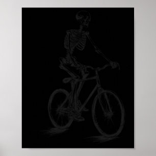 Poster Bicicleta Andando Escarnecendo Halloween Biker
