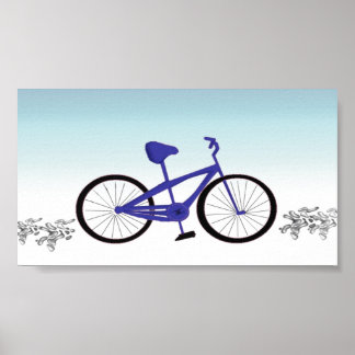 Pôster Bicicleta Azul
