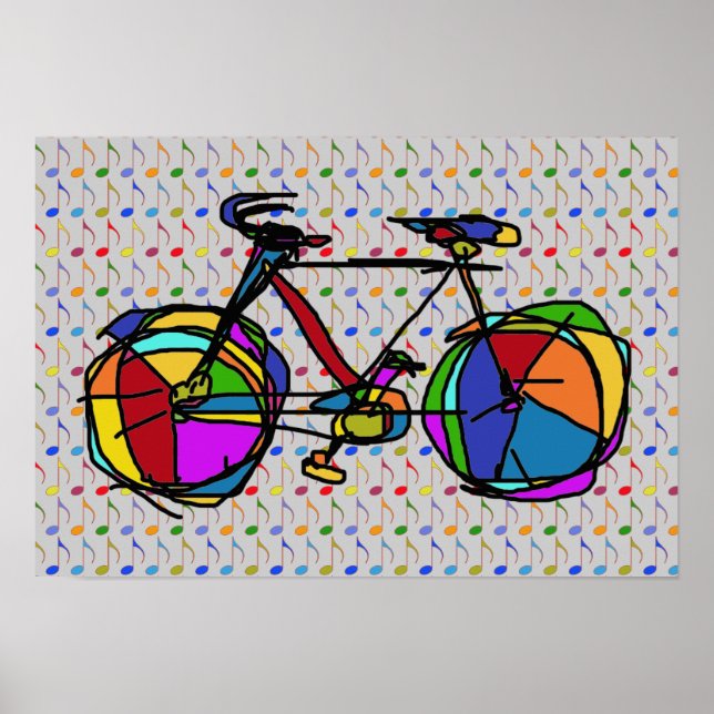 Pôster bicicleta, bicicleta, ciclismo (Frente)