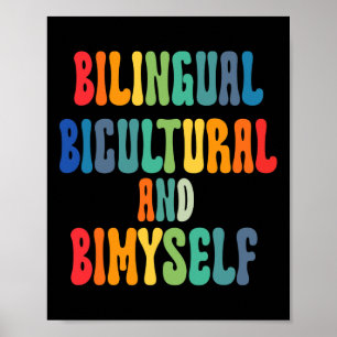 Poster Bicicleta Bilíngue Divertida E Bimyself ASL Deaf A