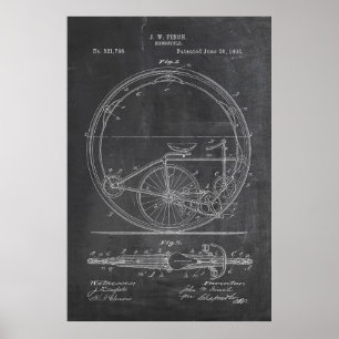 Pôster Bicicleta Blueprint