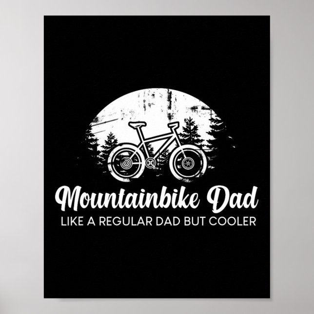 Poster Bicicleta Ciclista Engraçado Mtb Bicicleta de Mont (Frente)