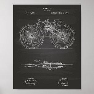 Pôster Bicicleta de Arte Patente 1893