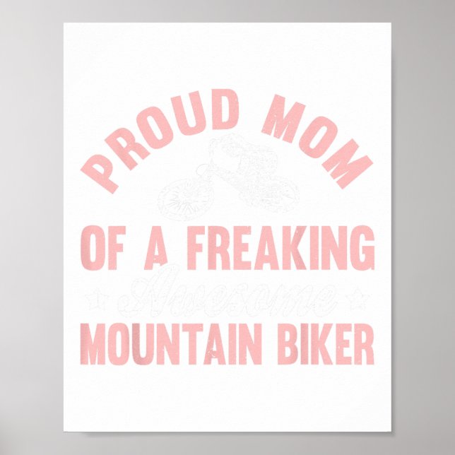 Poster Bicicleta De Ciclismo De Montanha Mãe (Frente)