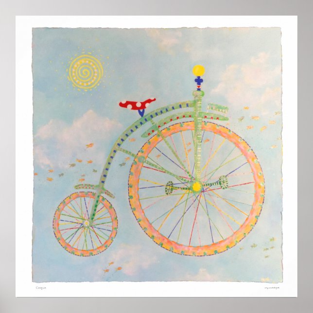 Poster Bicicleta de Circo Impressa (Frente)