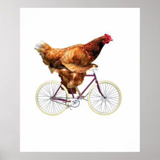 Poster Bicicleta de Frango Quirky
