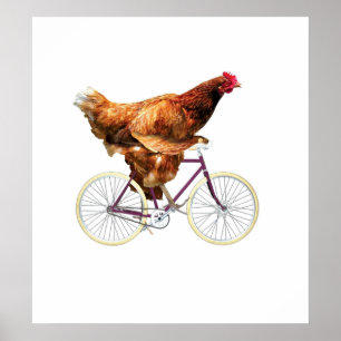 Poster Bicicleta de Frango Quirky