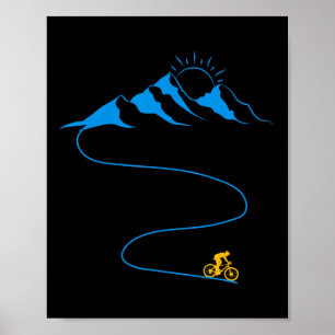 Poster Bicicleta de Montanha - Ciclismo Downhill de Mtb d