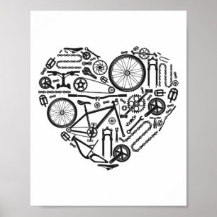 Poster Bicicleta De Montanha Enduro Mtb Descendo A Colina