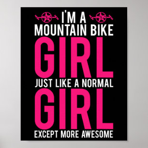 Poster Bicicleta de Montanha Eu Sou Uma Garota de Bicicle