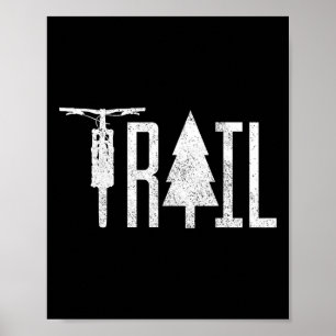 Poster Bicicleta de Montanha Mtb Ciclismo Downhill Trilha