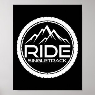 Poster Bicicleta de Montanha Mtb Ciclismo Trilha Biciclet