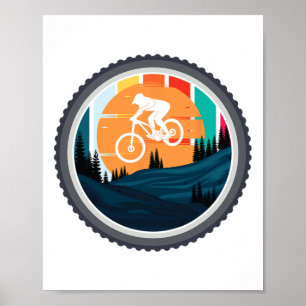 Poster Bicicleta de Montanha Mtb Downhil Ciclismo Bicicle