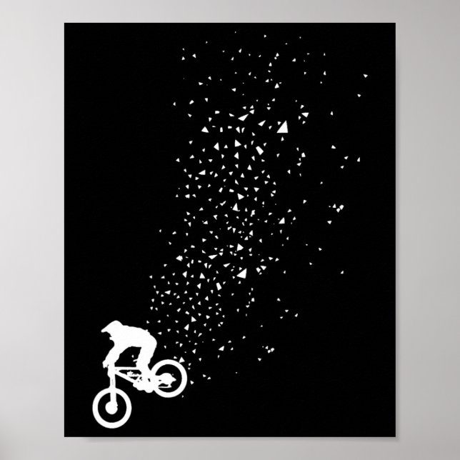 Poster Bicicleta de Montanha - Presente de Ciclismo Mtb D (Frente)