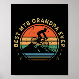 Poster Bicicleta de Montanha Retro Ciclismo Vintage - Pre