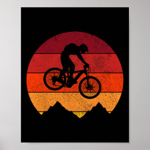 Poster Bicicleta de Montanha Vintage Retro Mtb Ciclismo D