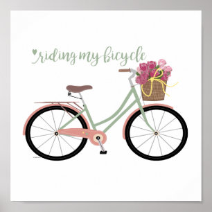 Pôster Bicicleta do cruzador da praia