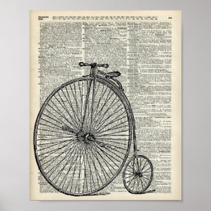 Poster Bicicleta do Farthing da moeda de um centavo