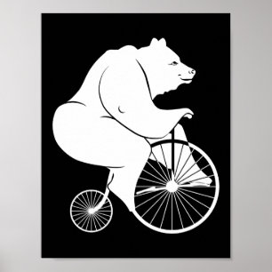 Pôster Bicicleta do Farthing da moeda de um centavo da