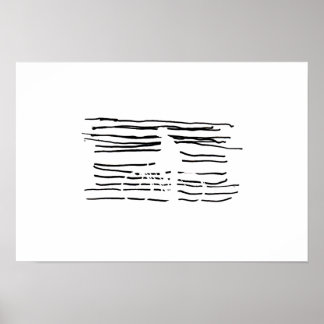 Pôster Bicicleta feita por linhas