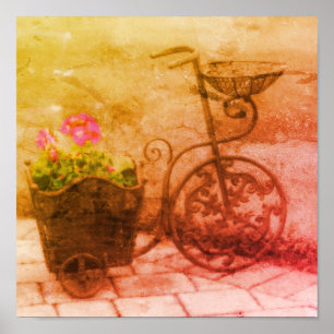 Poster Bicicleta Flor do Jardim Arte Distinta