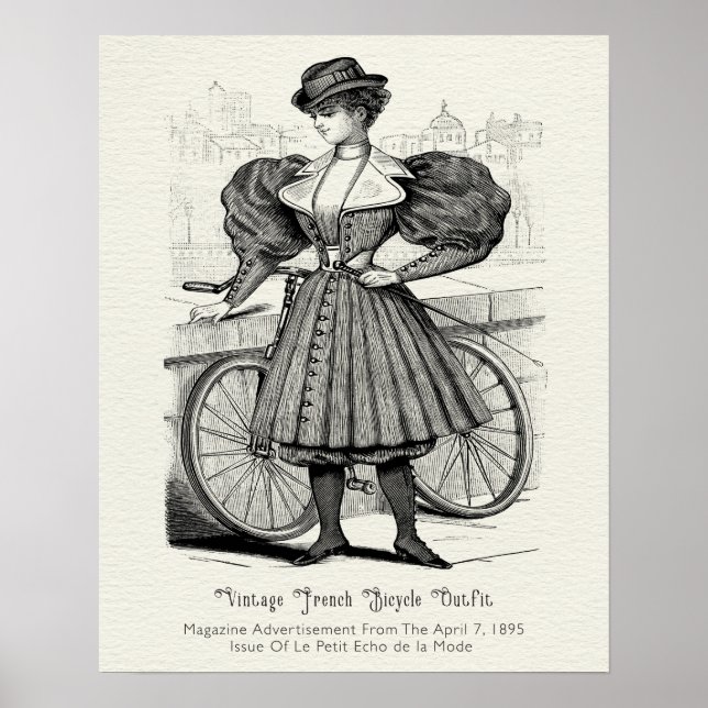 Poster Bicicleta Francesa De 1895 Vintage (Frente)