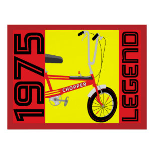 Pôster Bicicleta Icônica Britânica Clássica de 1970