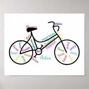 Pôster Bicicleta inspirador, bicicleta, ciclismo,