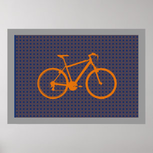Poster bicicleta laranja