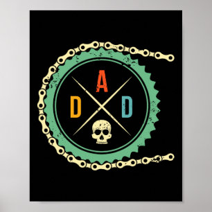 Poster Bicicleta Legal Crânio Pai Ciclismo Montanha Mtb C