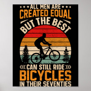 Poster Bicicleta Masculina - Homens Iguais Mas Os Melhore